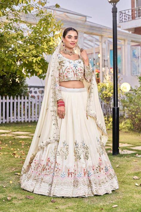 New Launching Wedding Ram 162 Vichitra White Latest lehenga choli designs in Pune